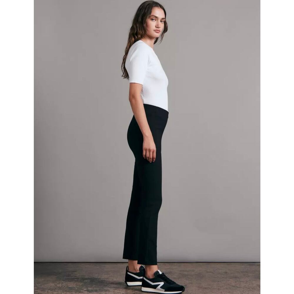 rag & bone Simone Pants Flat Front Cigarette Trouser Pant Black Women's Size 2